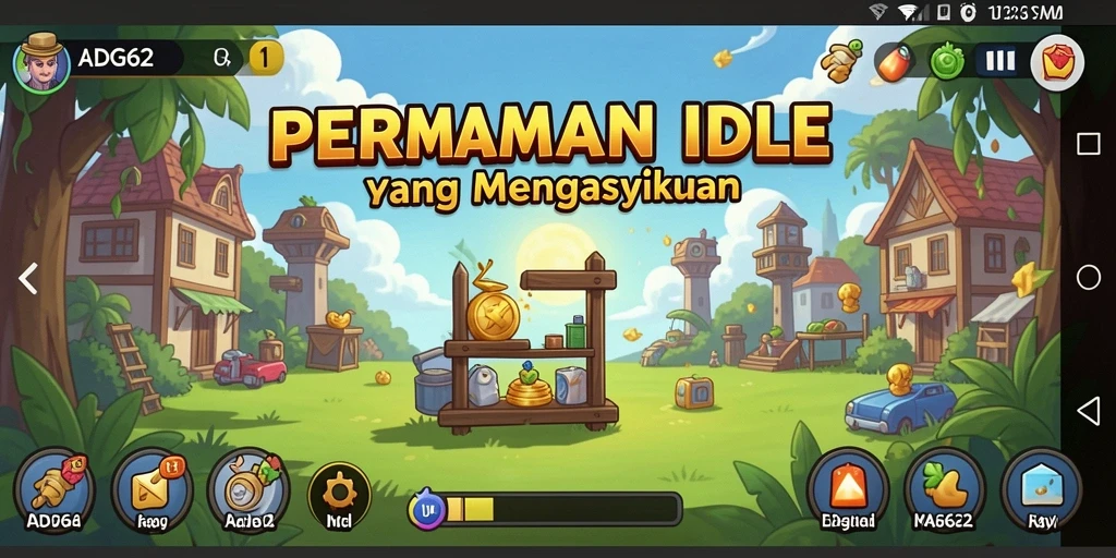 Tampilan gameplay Idle menarik dan interaktif dari ADG62.