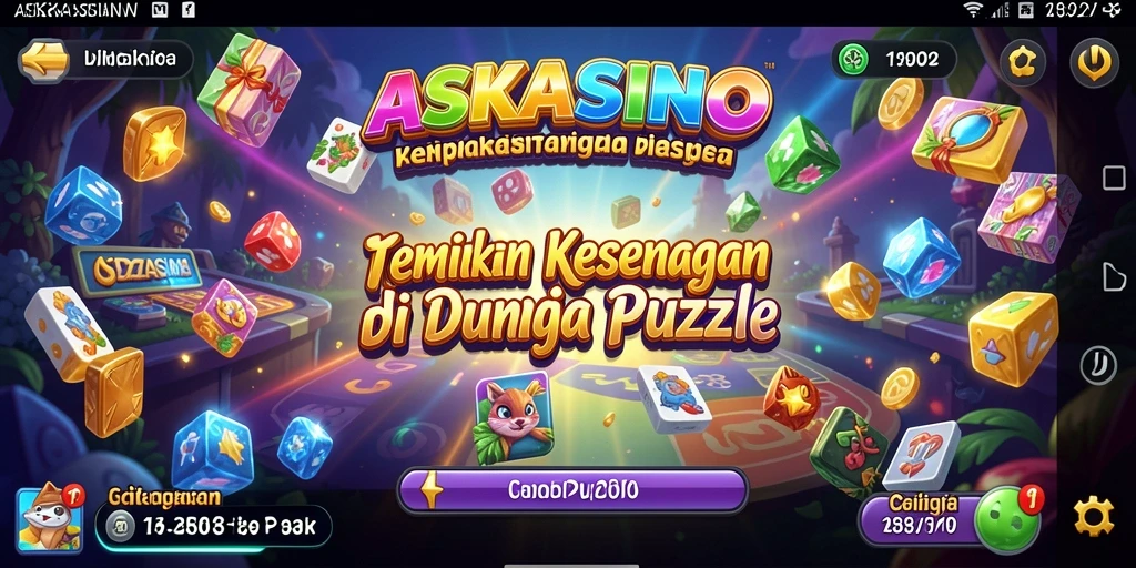 Screenshot menunjukkan gameplay menantang dari game Puzzle ASKASINO.