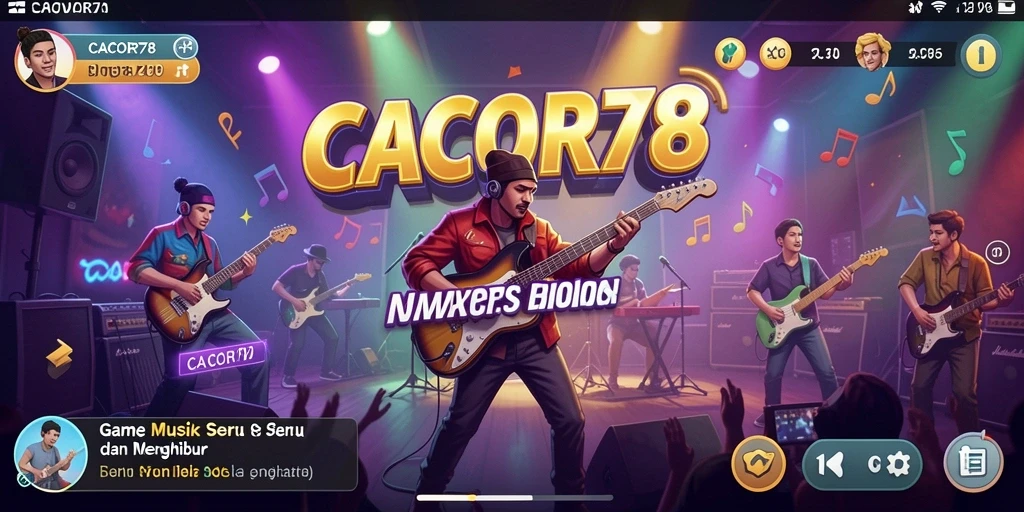 Tampilan gameplay menarik dari CACOR78 dengan berbagai pilihan musik.