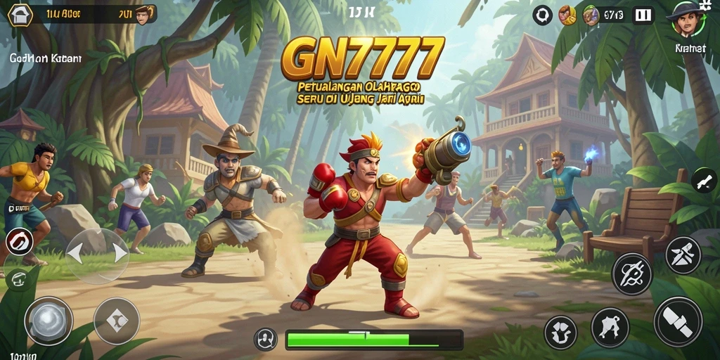 Tampilan gameplay GN777 yang menampilkan aksi seru olahraga.