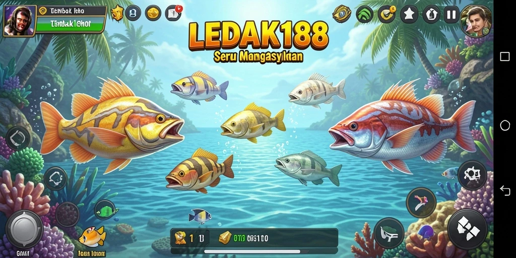 Tampilan gameplay menembak ikan yang seru dan mengasyikkan di LEDAK188.