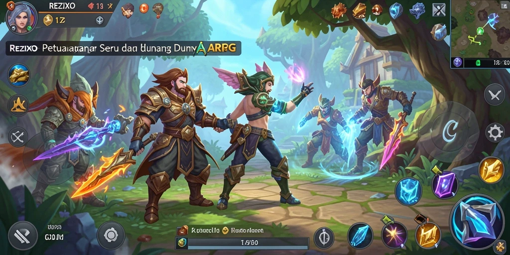 Tangkapan layar utama dari gameplay seru di REZIXO.