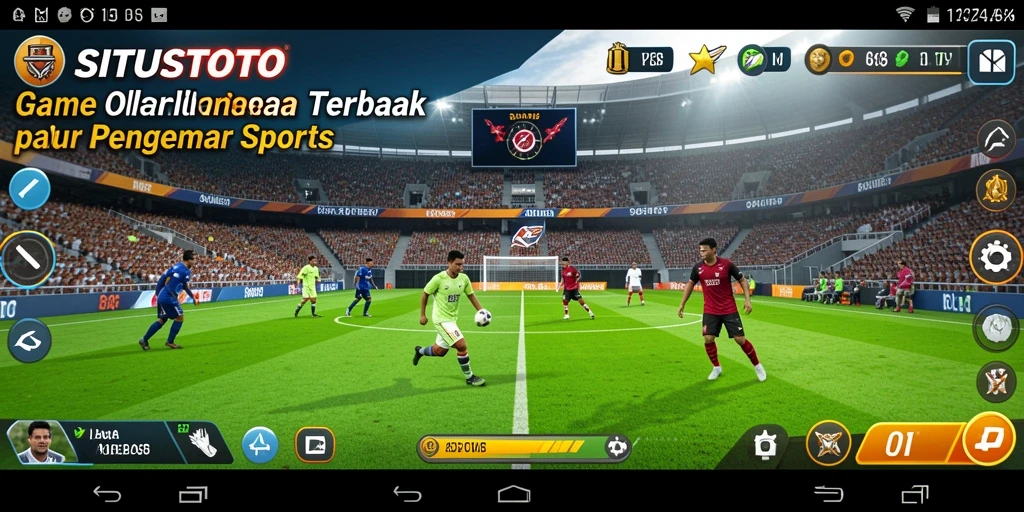 Screenshot gameplay SITUSTOTO menampilkan aksi seru dalam pertandingan olahraga.