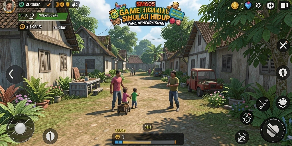 Tampilan menawan gameplay SM605 dalam dunia simulasi yang mendalam.