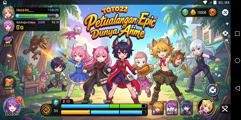 Tampilan screenshot utama TOTO22 yang menunjukkan karakter dalam aksi.