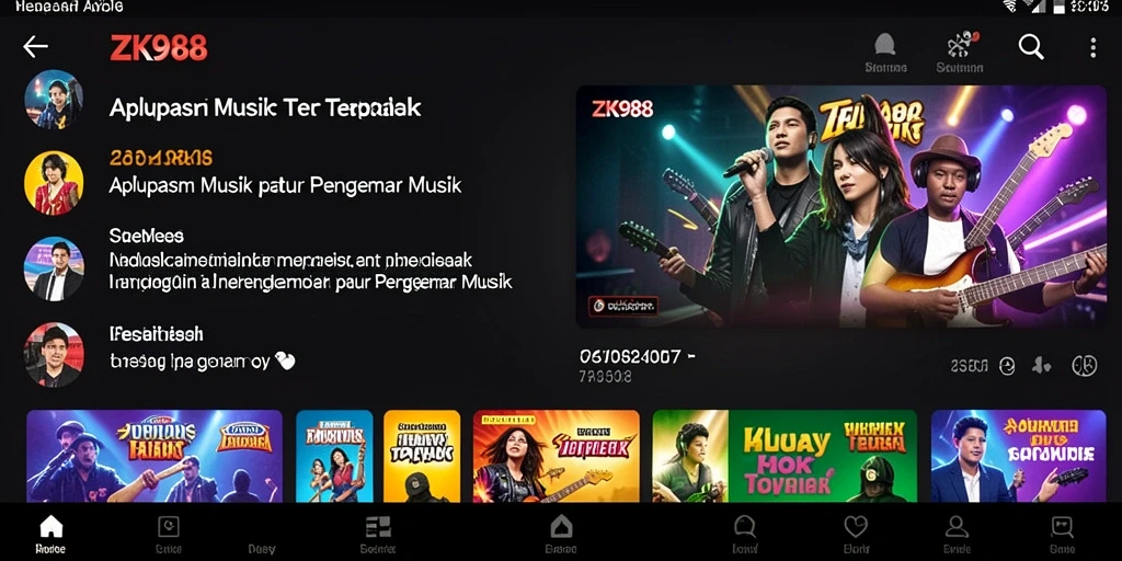 Tampilan utama ZK988 dengan gameplay musik yang seru.
